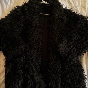 Women's Black Faux Fur Coat